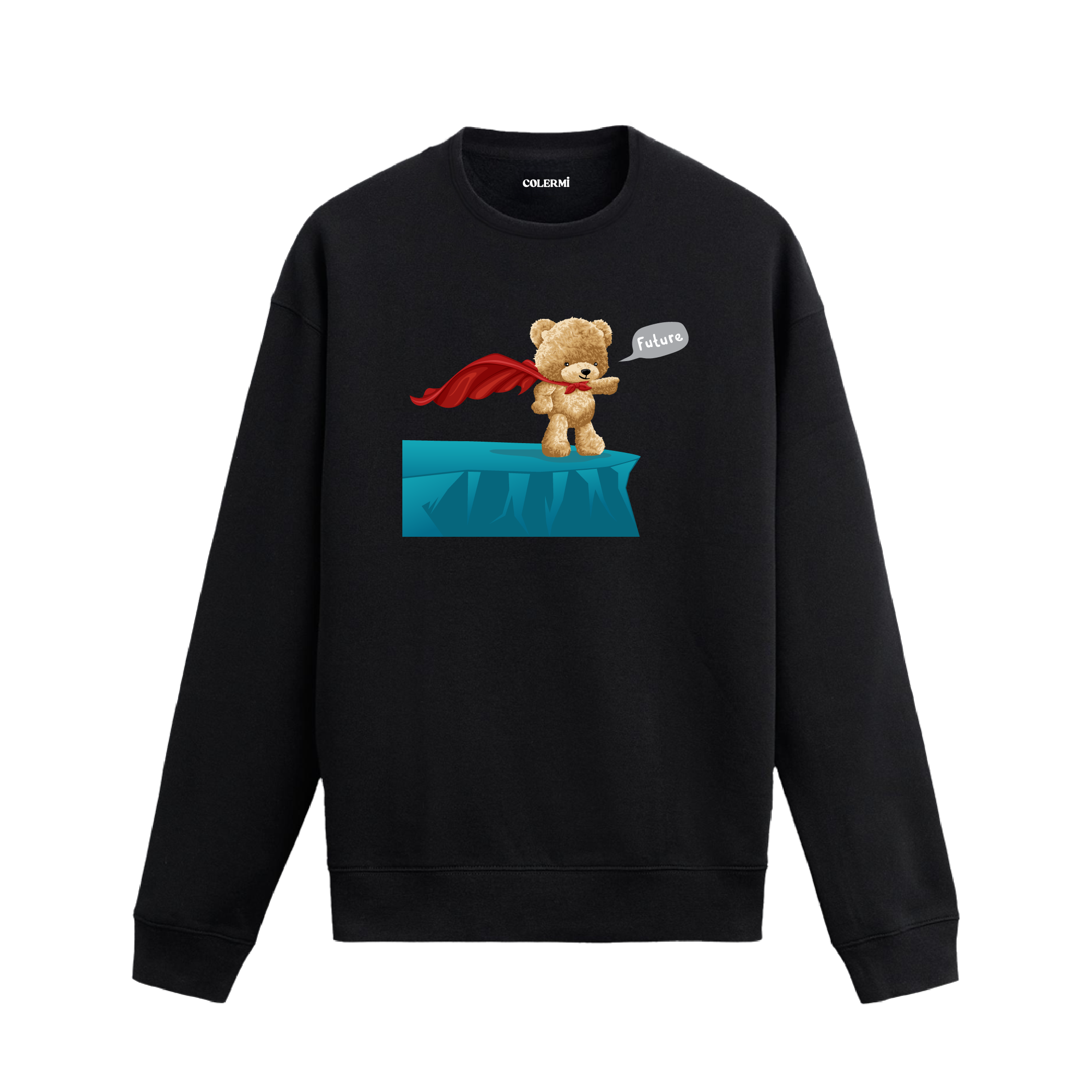 Ayıcık Baskılı Sweatshirt - Future Hero Tasarım
