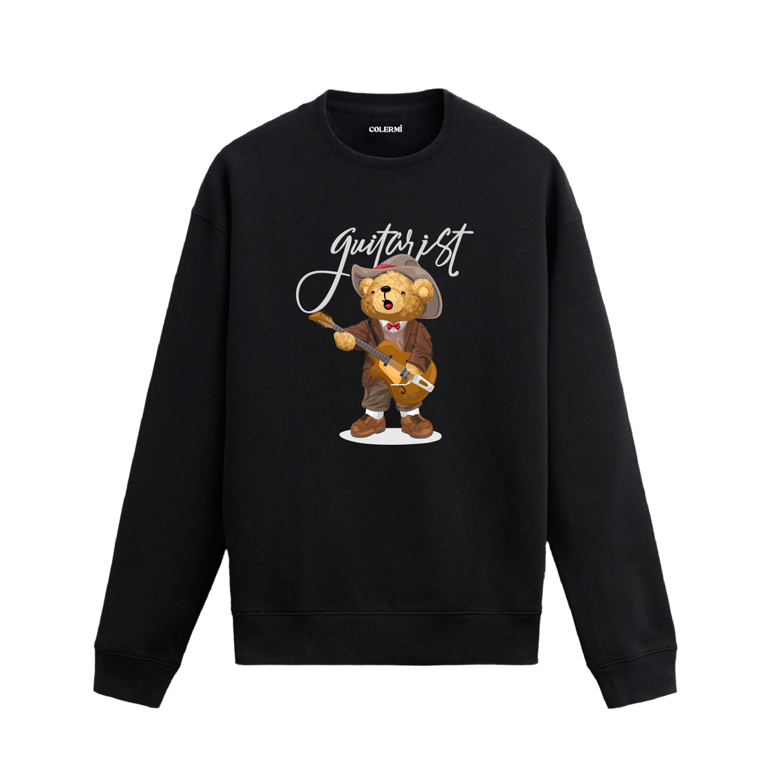 Ayıcık Baskılı Sweatshirt - Gitarist