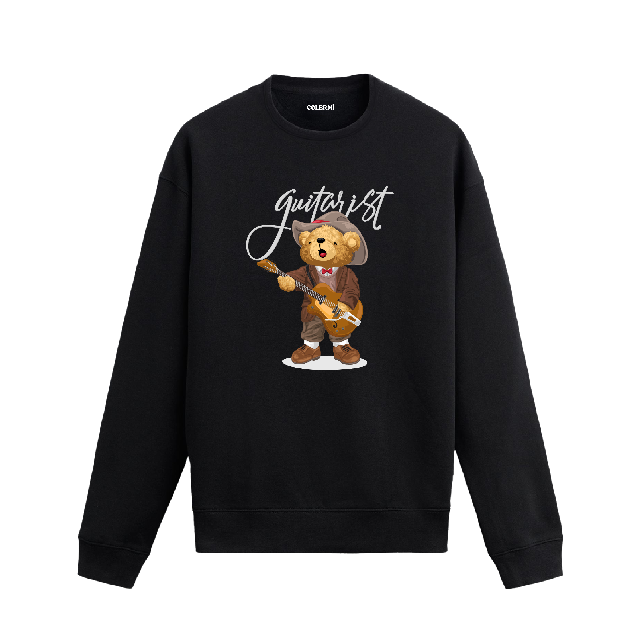 Ayıcık Baskılı Sweatshirt - Gitarist