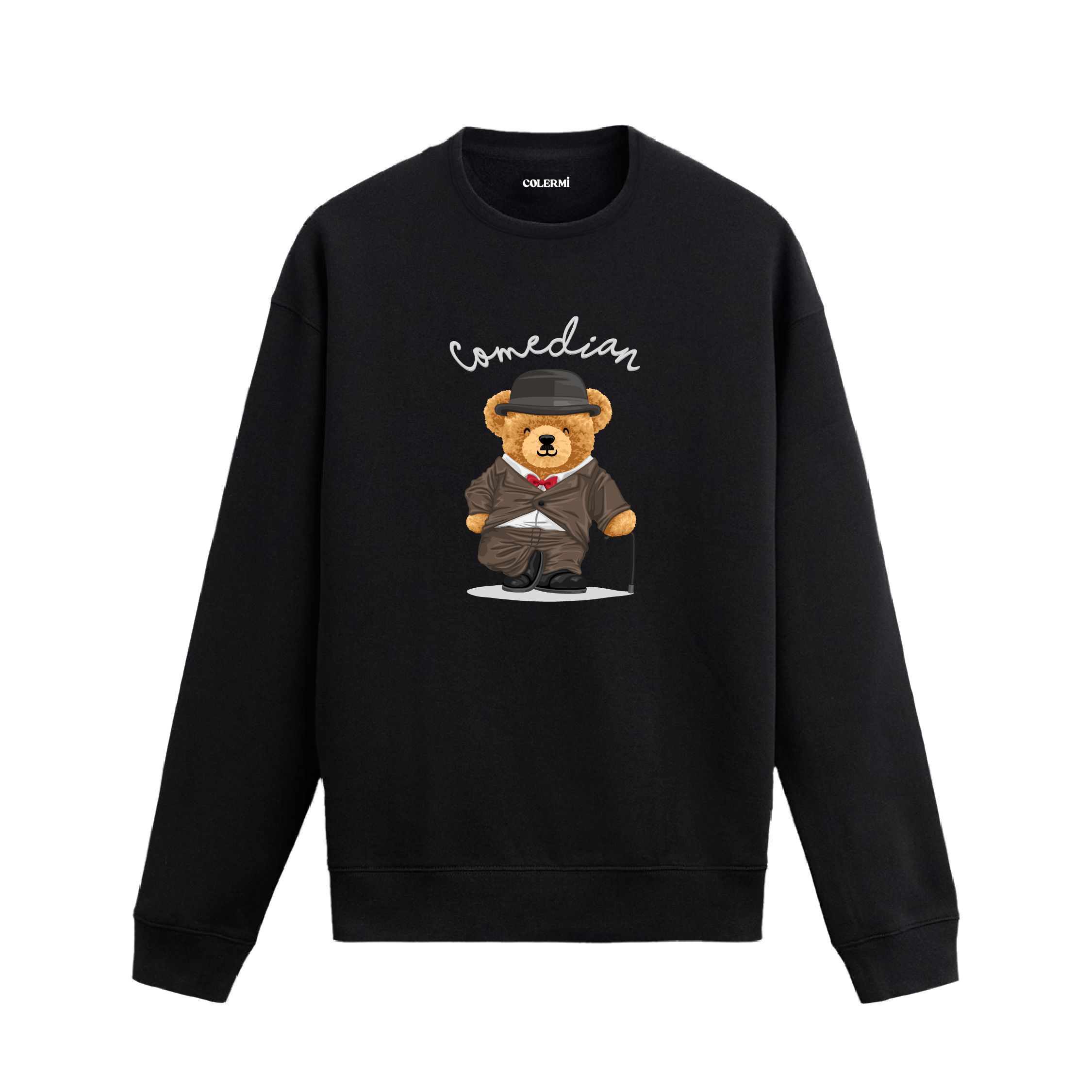 Ayıcık Baskılı Sweatshirt - Komedyen Tasarım