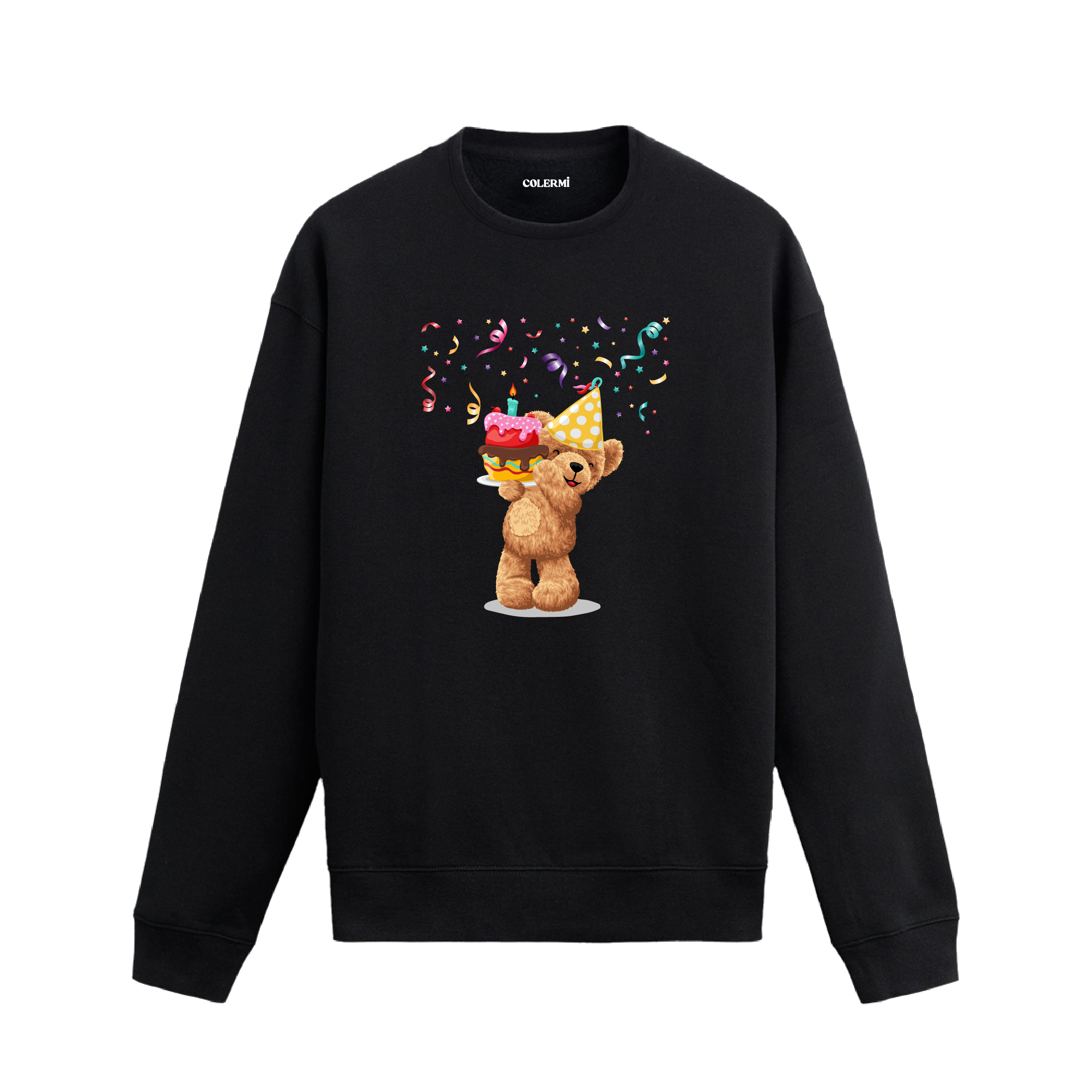 Ayıcık Baskılı Sweatshirt - Doğum Günü Parti Tasarım