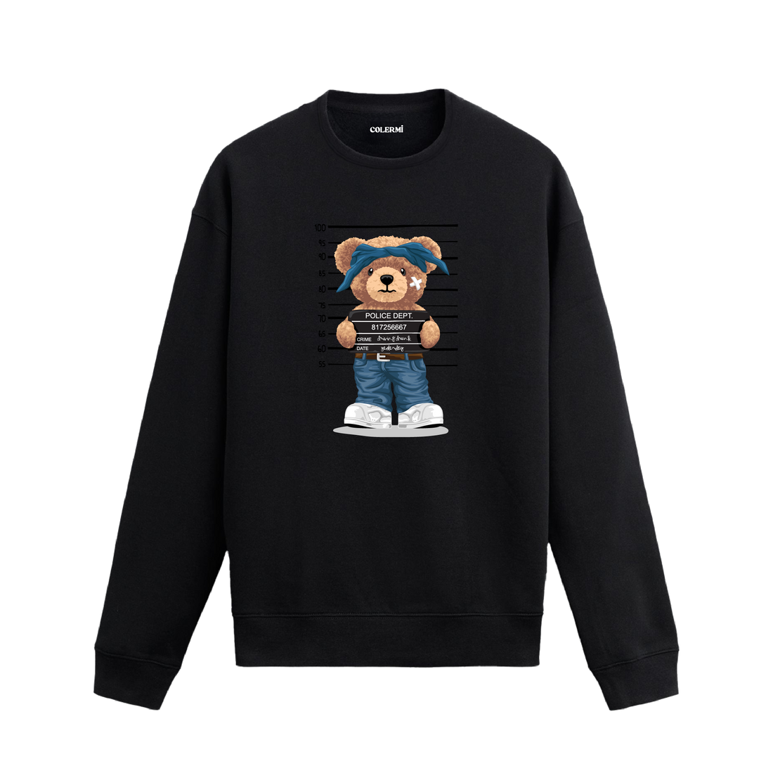 Mugshot Ayıcık Tasarımlı Sweatshirt