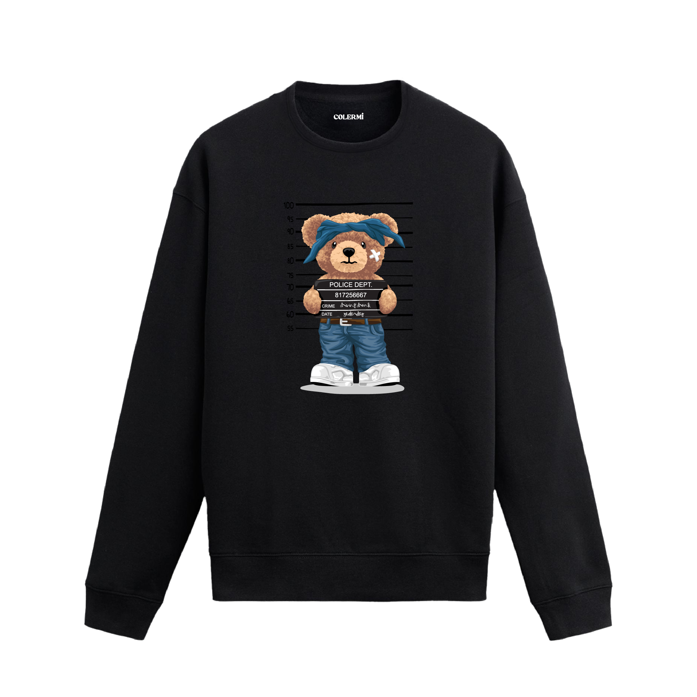 Mugshot Ayıcık Tasarımlı Sweatshirt