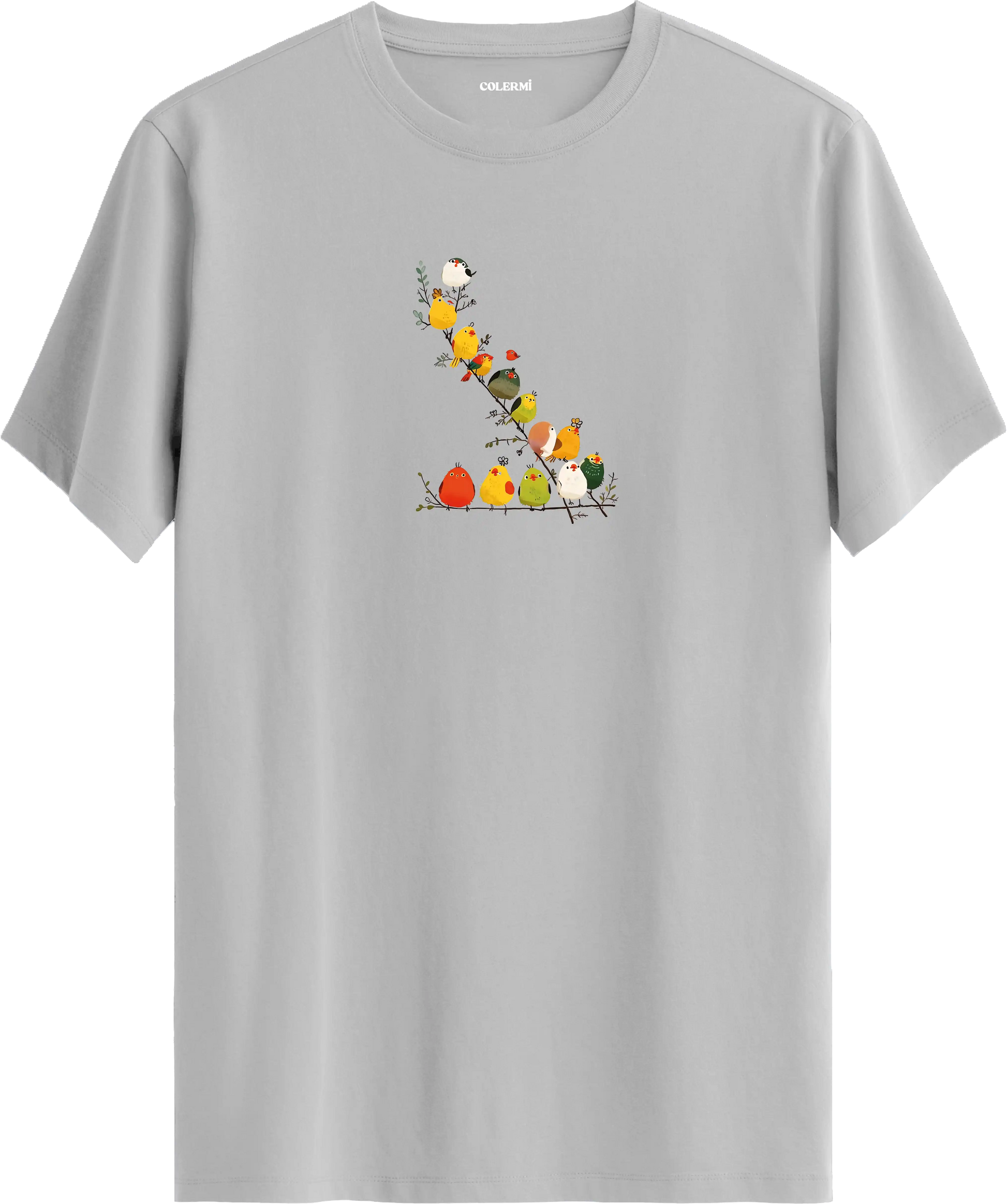 Colorful Kuş Baskılı Tişört görsel 5 | Colermi