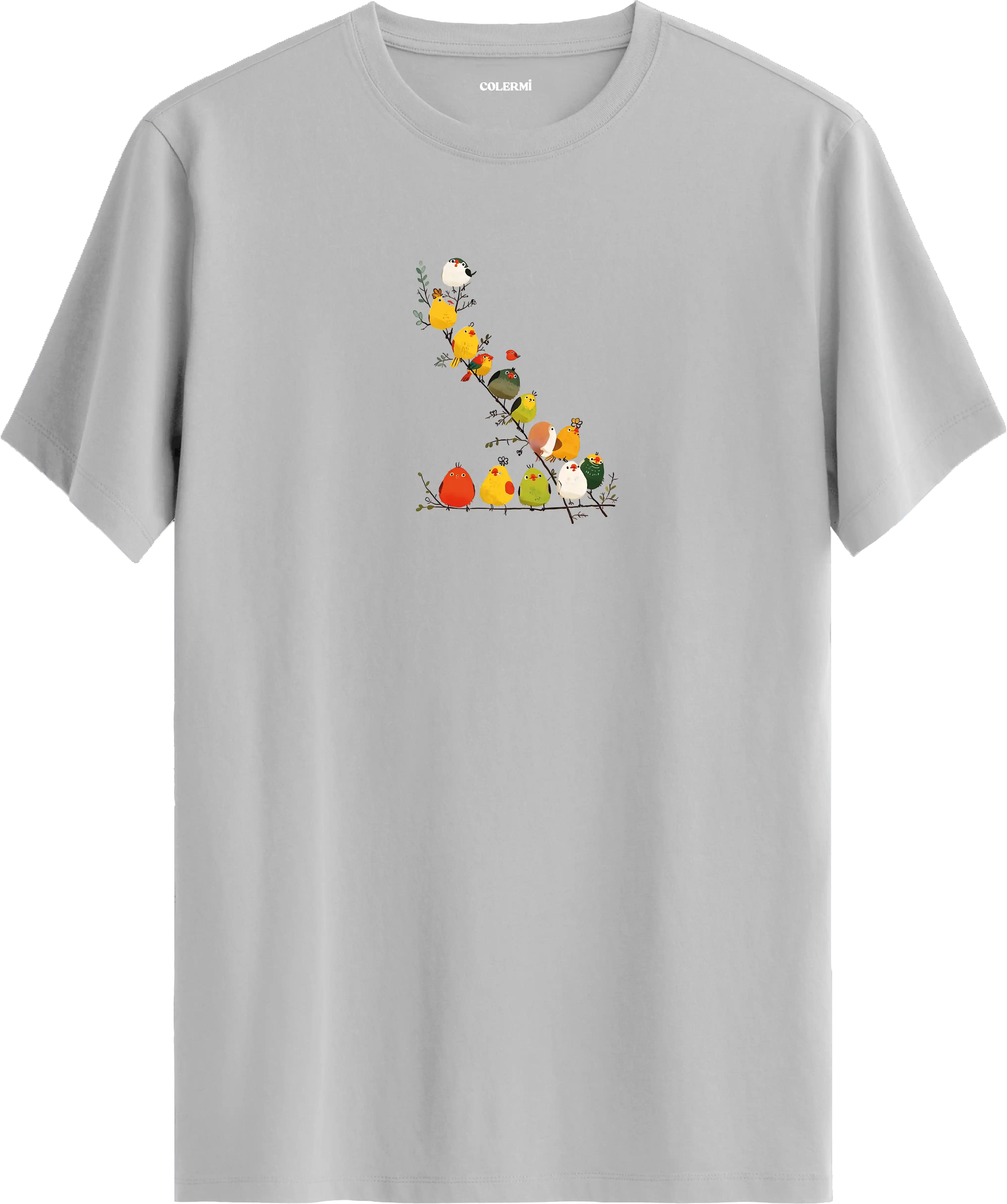 Colorful Kuş Baskılı Tişört görsel 5 | Colermi