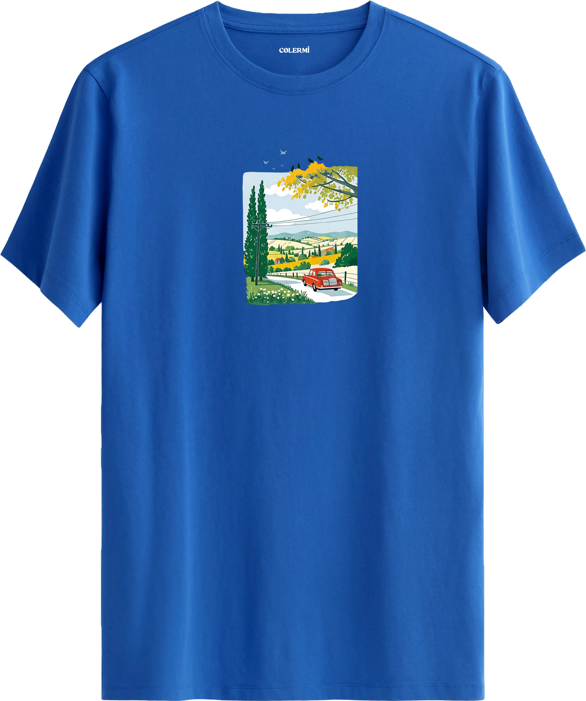 Countryside Road Trip Baskılı Tişört görsel 8 | Colermi