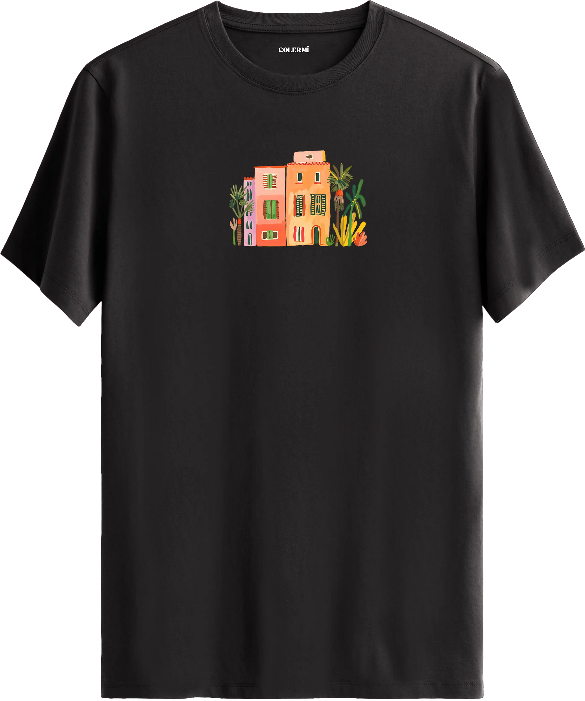 Mediterranean House Baskılı Tişört detay | Colermi