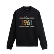 Retro tipografili 1961 Klasik Vintage Colermi sweatshirt