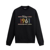 Retro tipografili 1961 Klasik Vintage Colermi sweatshirt