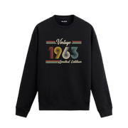 Retro tipografili 1963 Klasik Vintage Colermi sweatshirt