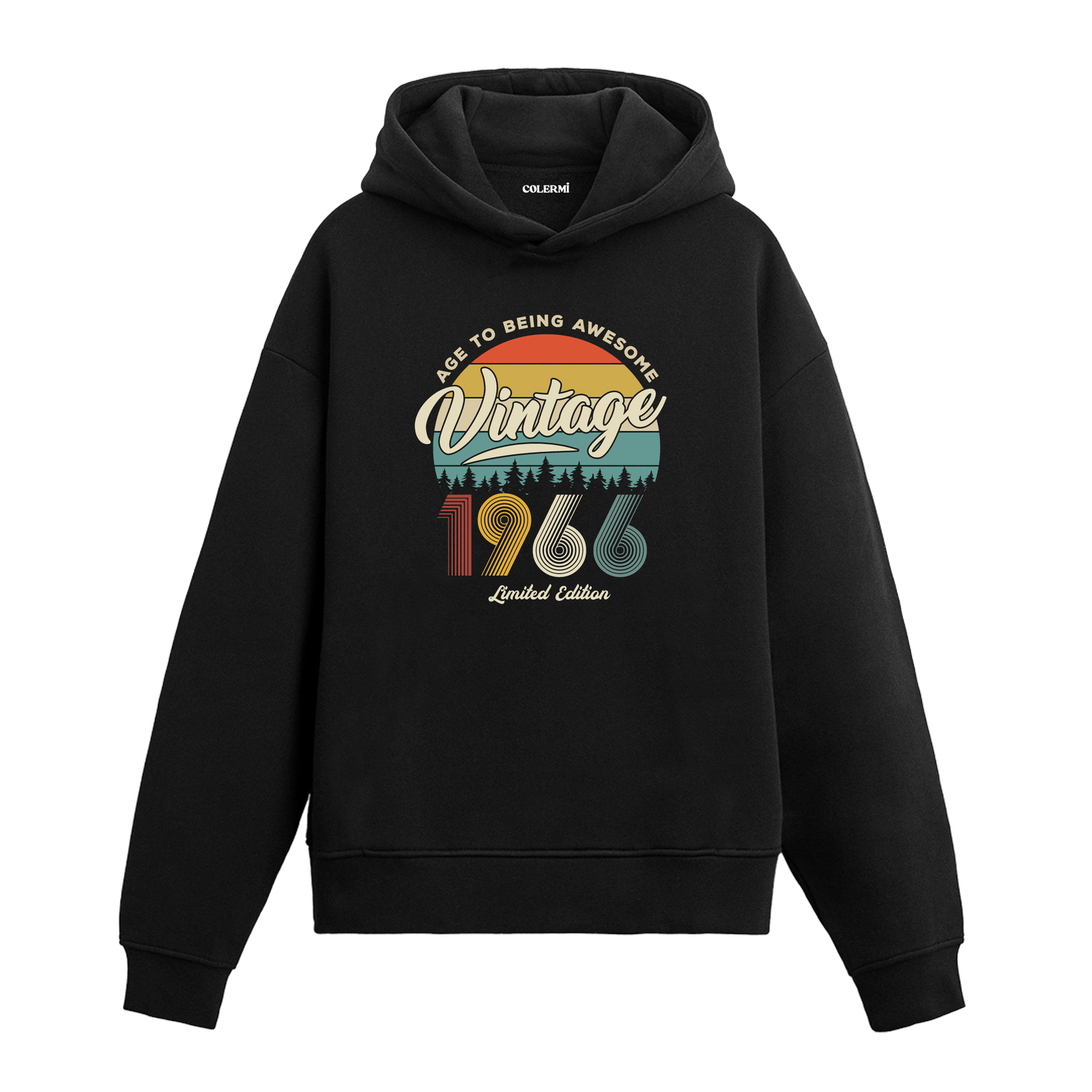 1966 Vintage Hoodie, retro tasarımı ve pamuklu yapısıyla nostaljiyi modern sokak stilinde buluşturuyor.
