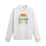 1969 yılı baskılı siyah retro vintage sweatshirt