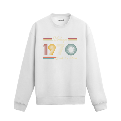 Retro tipografili 1970 Klasik Vintage Colermi sweatshirt
