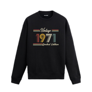 Retro tipografili 1971 Klasik Vintage Colermi sweatshirt