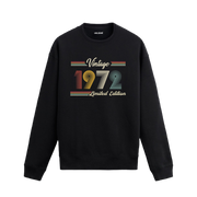 Retro tipografili 1972 Klasik Vintage Colermi sweatshirt