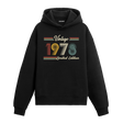 1978 doğumlu kişiler için tasarlanmış siyah klasik vintage hoodie