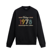 Retro tipografili 1978 Klasik Vintage Colermi sweatshirt