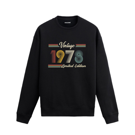 Retro tipografili 1978 Klasik Vintage Colermi sweatshirt