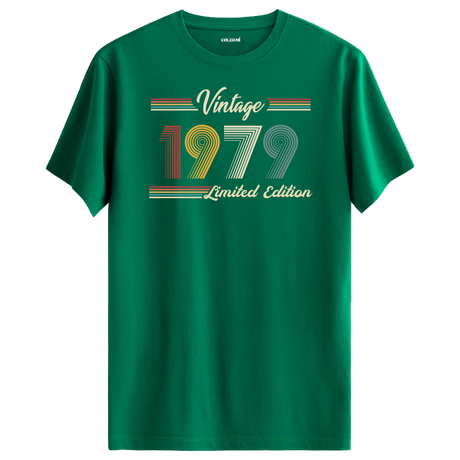 1979 yazılı klasik vintage retro tasarımlı yesil tişört
