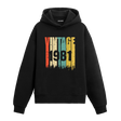 1981 doğumlu kişiler için tasarlanmış siyah Vintage Era hoodie