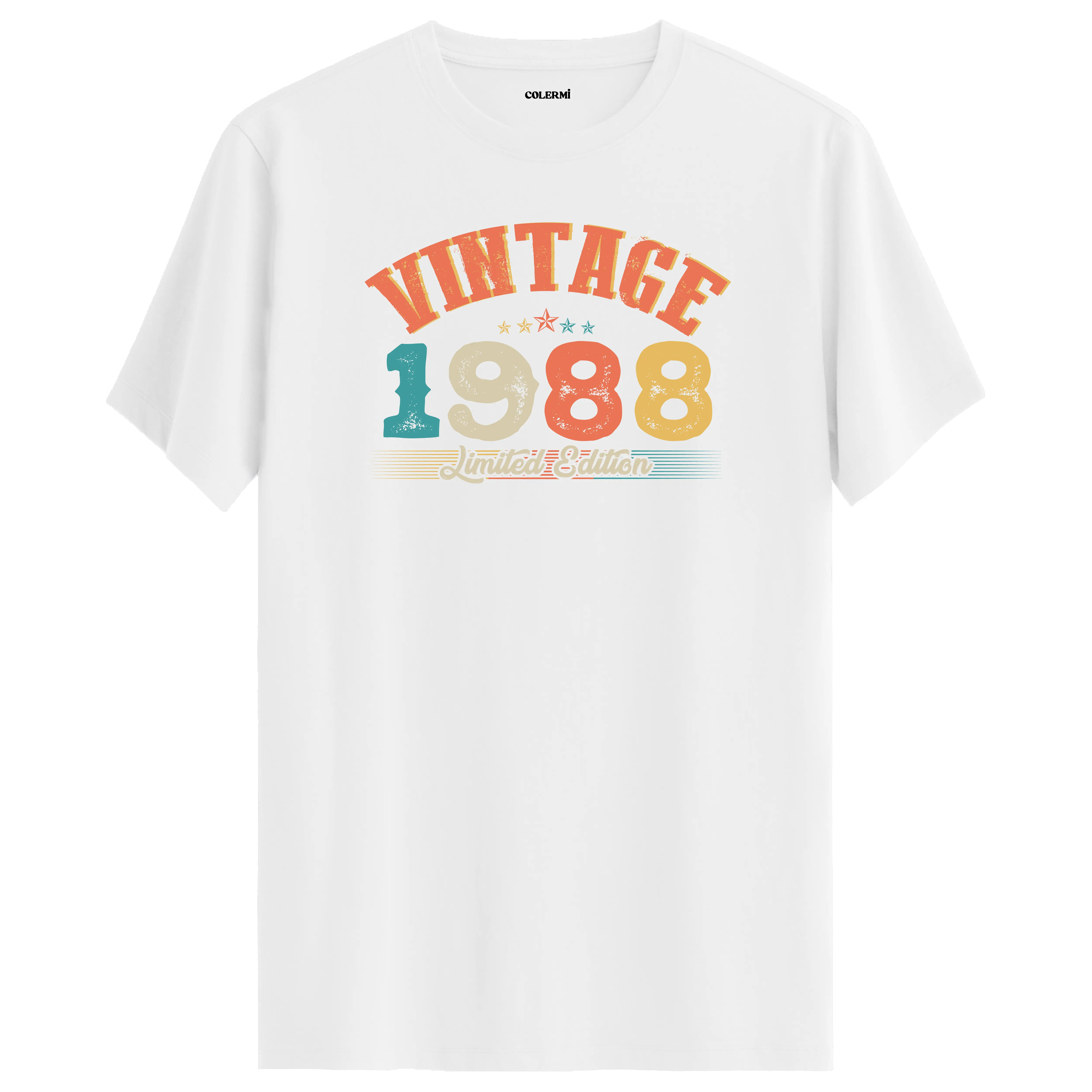 1988 Vintage Echo beyaz tişört, sade tasarımı ve premium pamuk kumaşıyla günlük şık bir seçim olur.