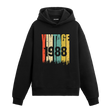 1988 doğumlu kişiler için özel tasarım siyah Vintage Era hoodie