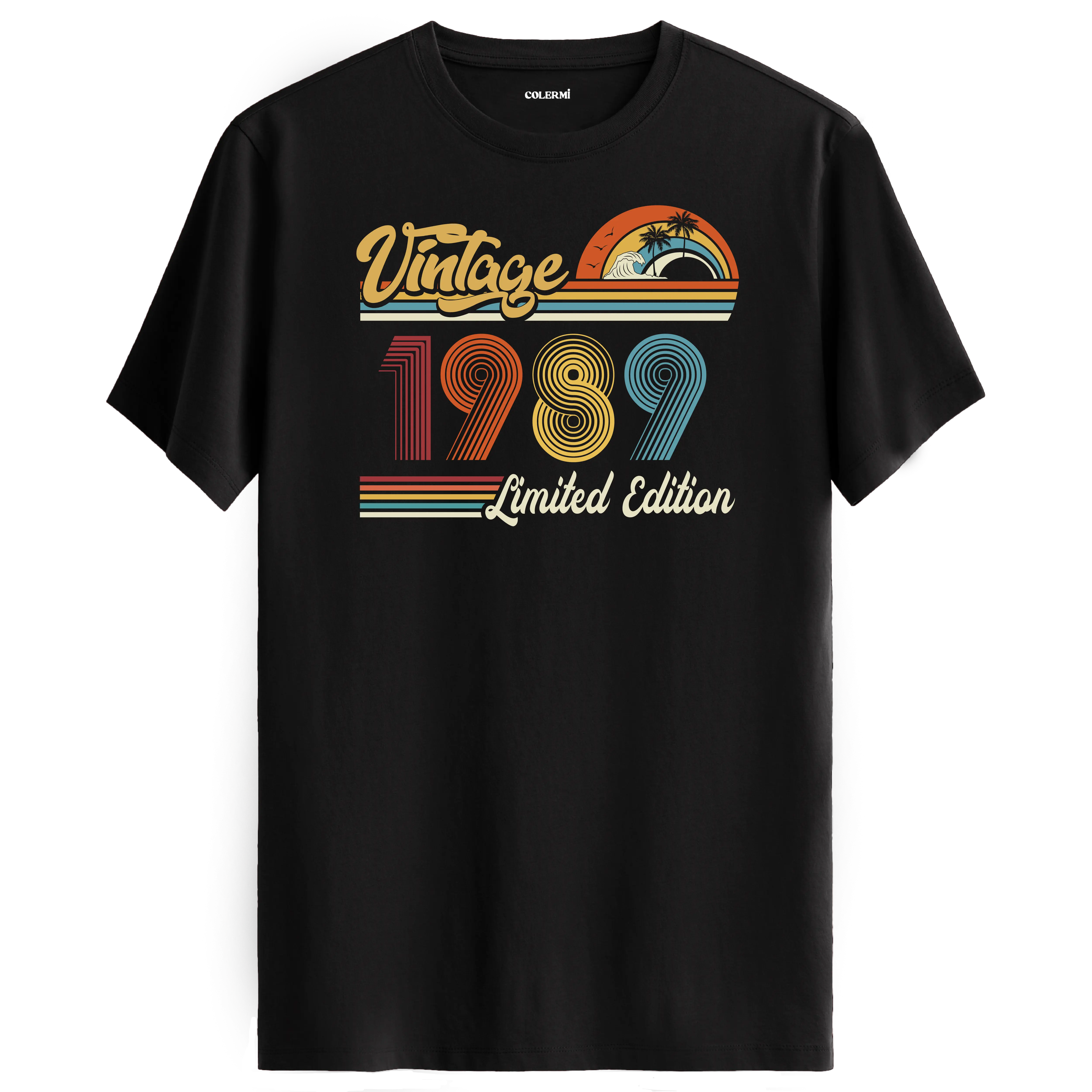 1989 Vintage siyah tişört, retro baskısıyla nostaljik bir doğum günü hediyesi seçeneği sunar.