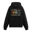 1990 doğumlu kişiler için tasarlanmış siyah klasik vintage hoodie