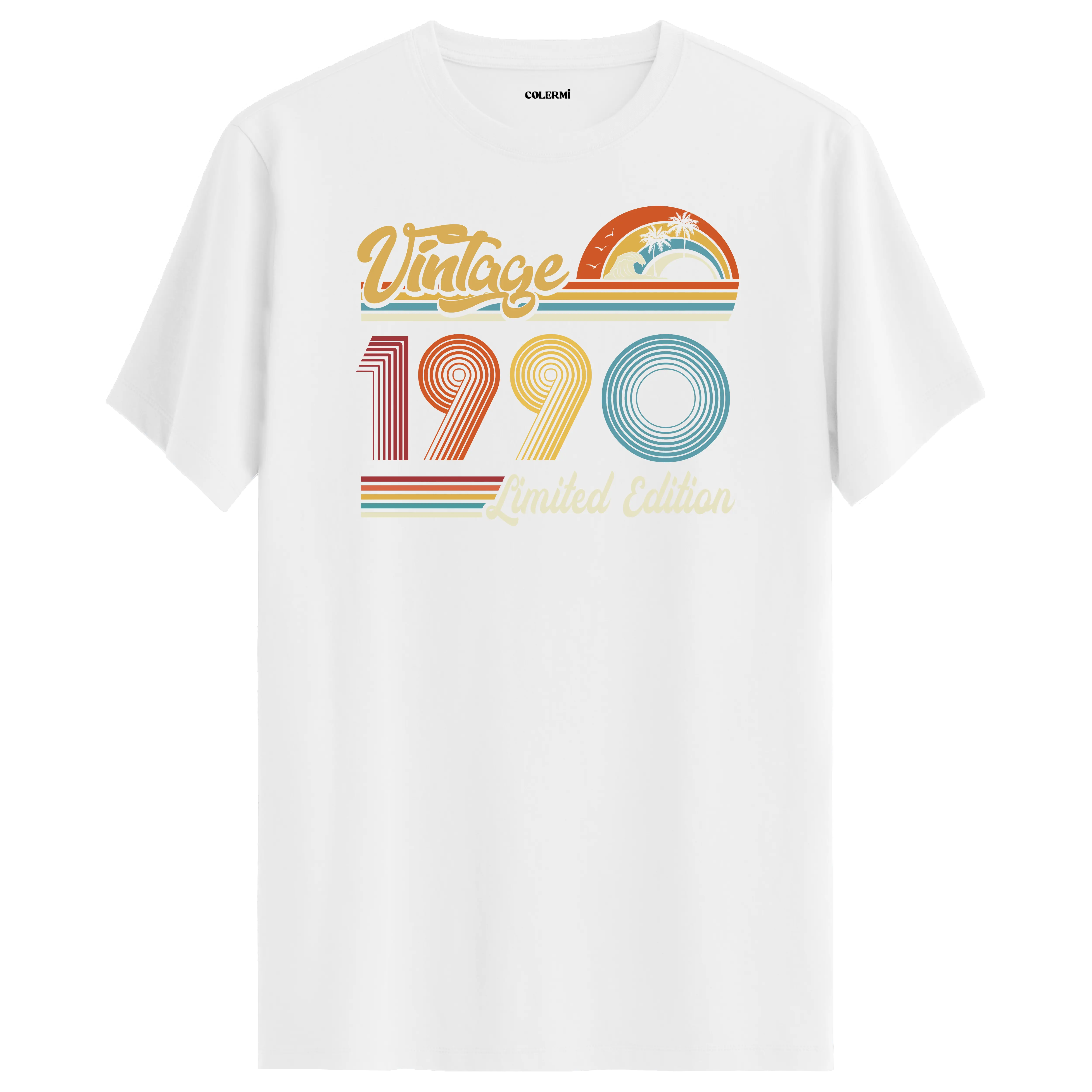 1990 Vintage beyaz tişört, zamansız tasarımıyla şık bir doğum günü hediyesi alternatifi sunar.