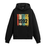 1992 doğumlu kişiler için tasarlanmış siyah Vintage Era hoodie