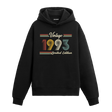 1993 doğumlu kişiler için tasarlanmış siyah klasik vintage hoodie