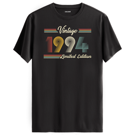 1994 yazılı klasik vintage retro tasarımlı antrasit tişört