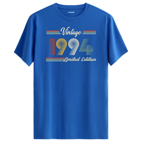 1994 yazılı klasik vintage retro tasarımlı mavi tişört