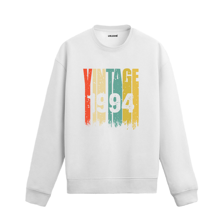 Colermi 1994 Vintage Era baskılı sweatshirt, retro tasarım, premium pamuk kumaş.