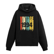 1994 doğumlu kişiler için tasarlanmış siyah Vintage Era hoodie