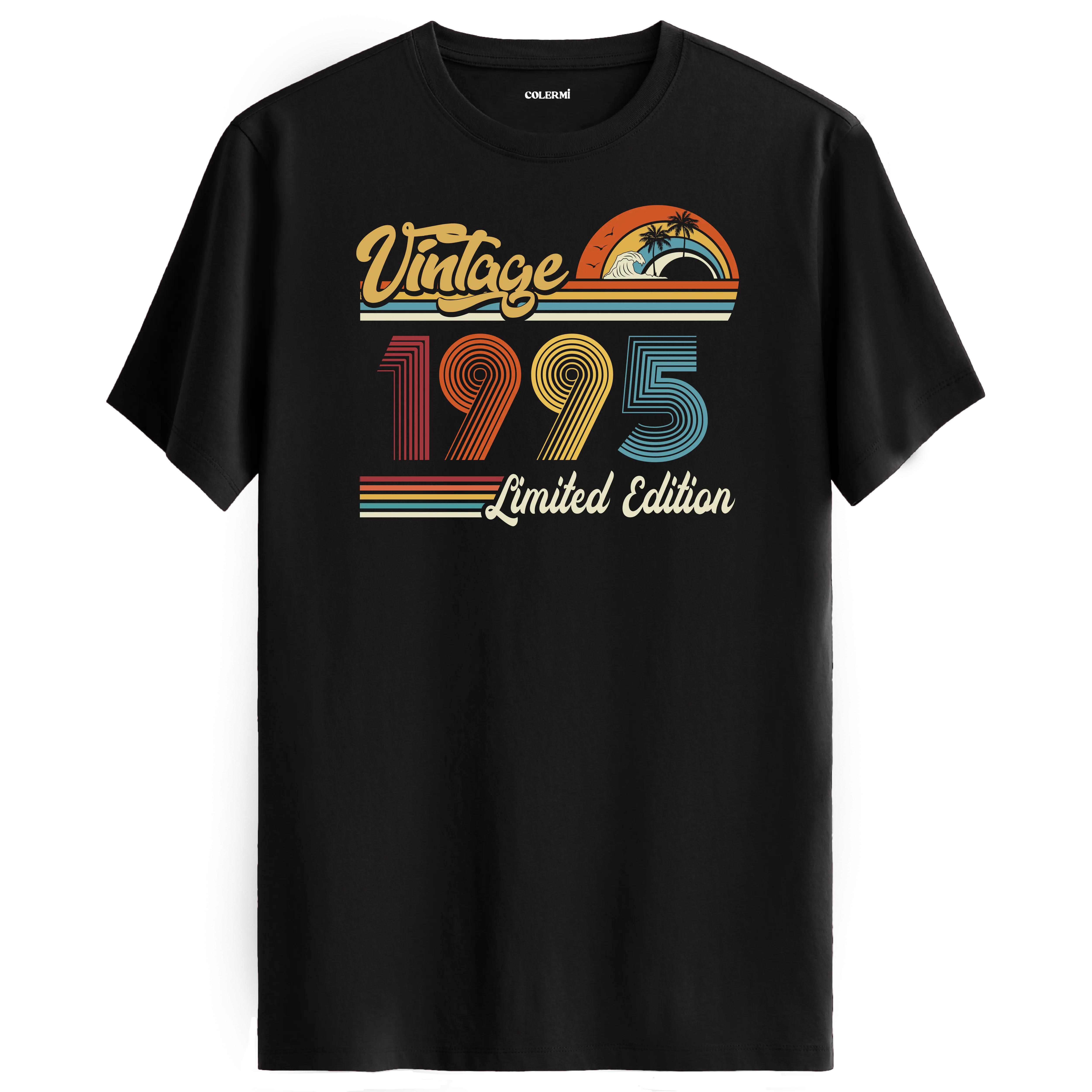 1995 Vintage siyah tişört, retro baskısıyla nostaljik bir doğum günü hediyesi seçeneği sunar.