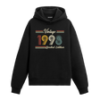 1998 doğum yılına özel tasarlanmış siyah klasik vintage hoodie