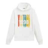 1998 doğumlular için tasarlanmış beyaz Vintage Era hoodie