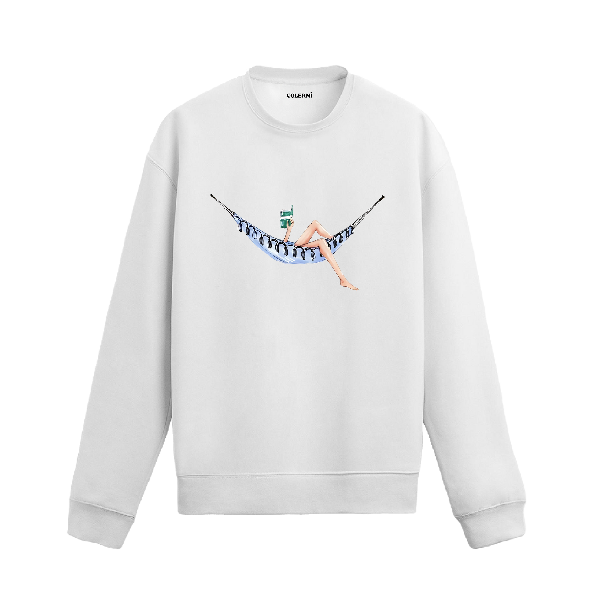 Retro Hamak Keyfi Tasarımlı Sweatshirt görsel 2 | Colermi