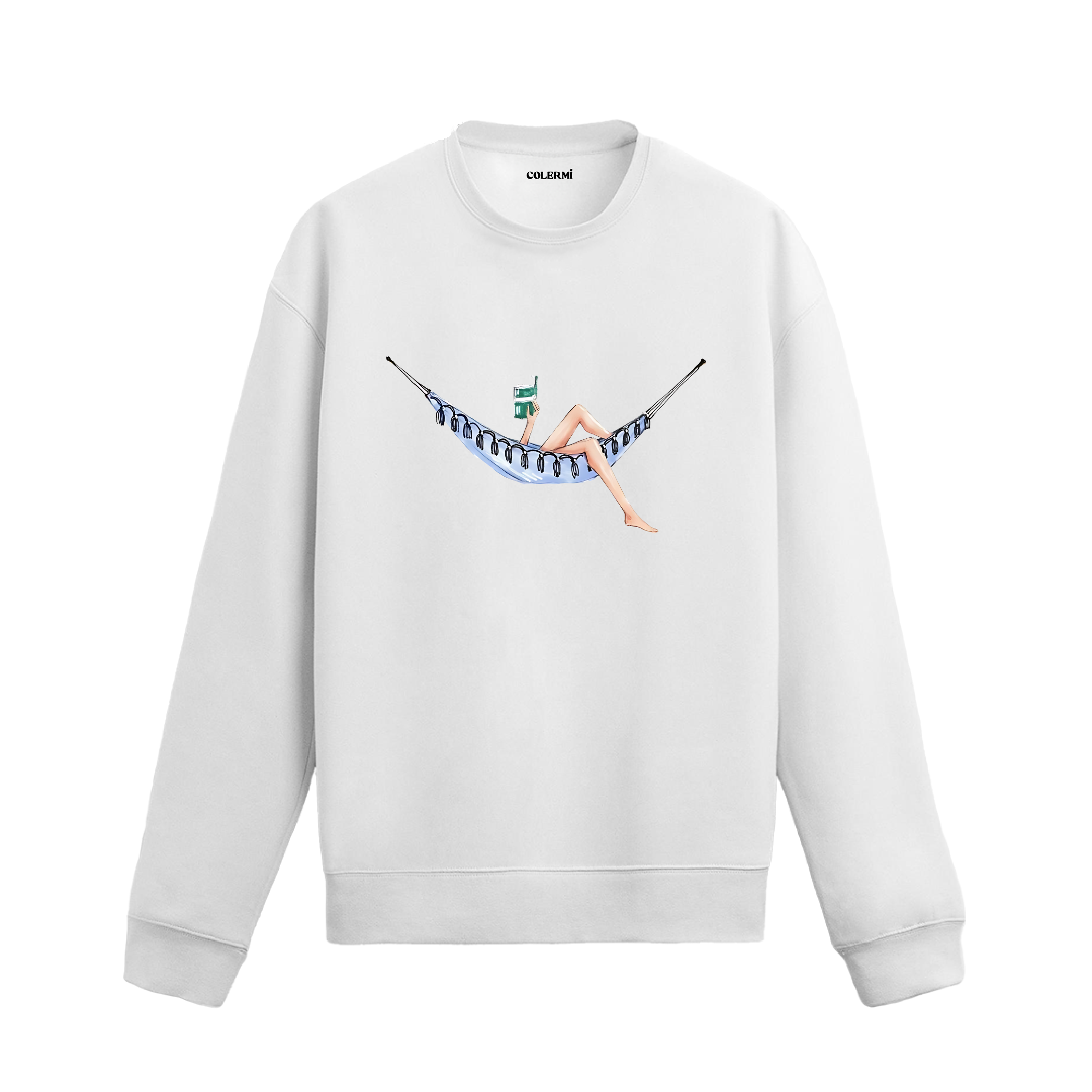 Retro Hamak Keyfi Tasarımlı Sweatshirt görsel 2 | Colermi