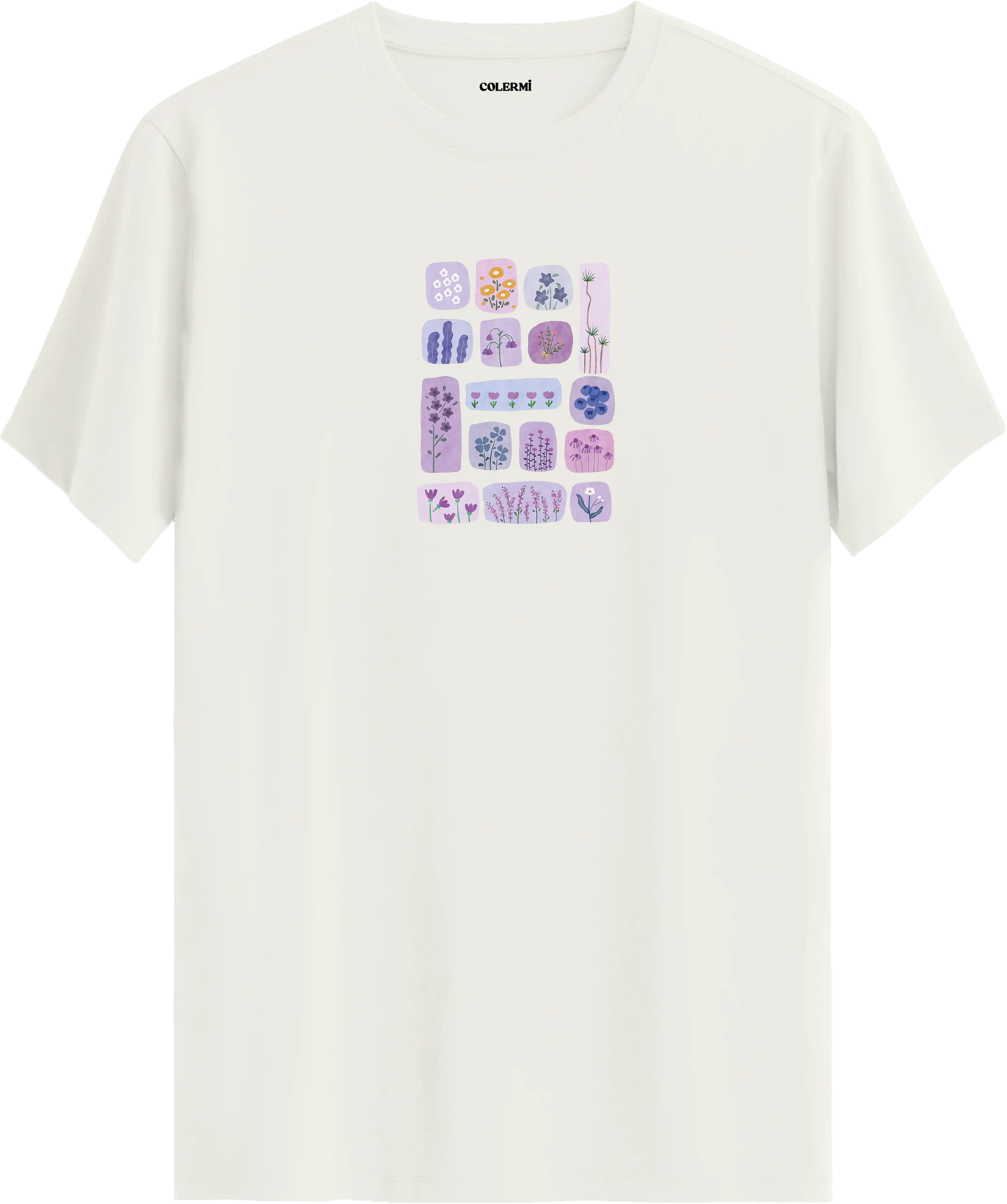 Minimal Çiçek Desenli Tişört | Colermi