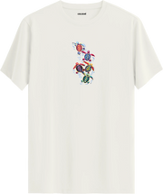 Renkli Deniz Kaplumbağası Baskılı Tişört