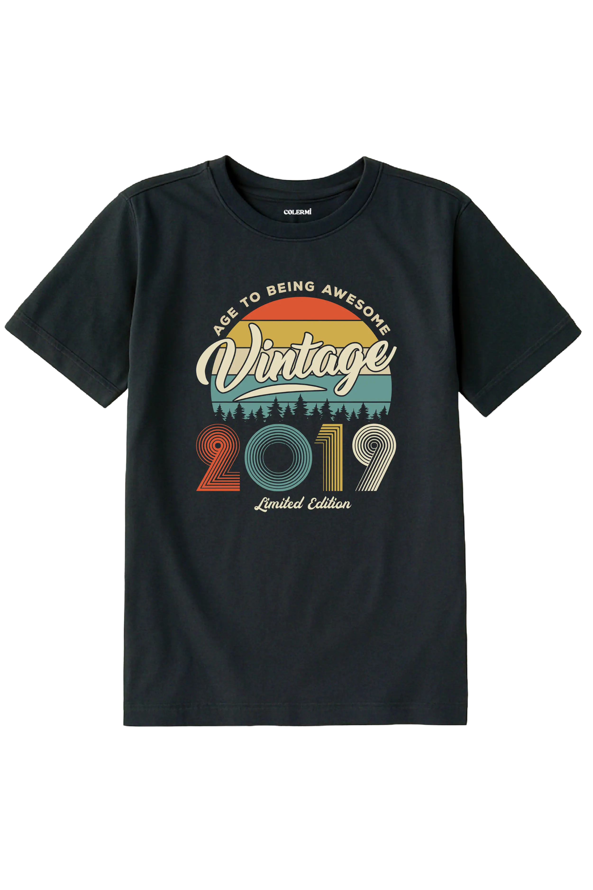 Vintage Çocuk Tişört – 2019 Doğum Tarihli Tasarım görsel 5 | Colermi