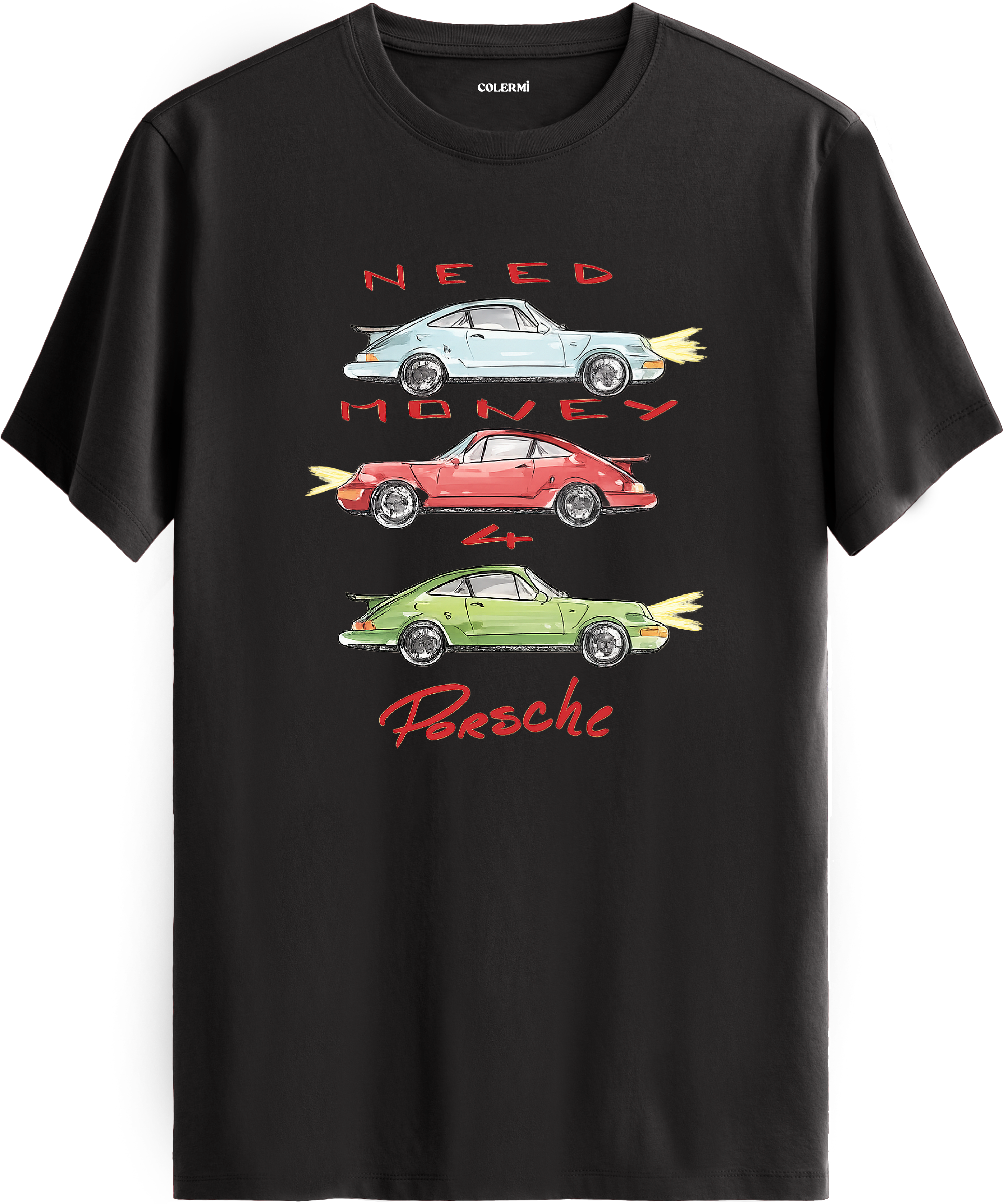 Retro Need Money Baskılı Regular Tişört