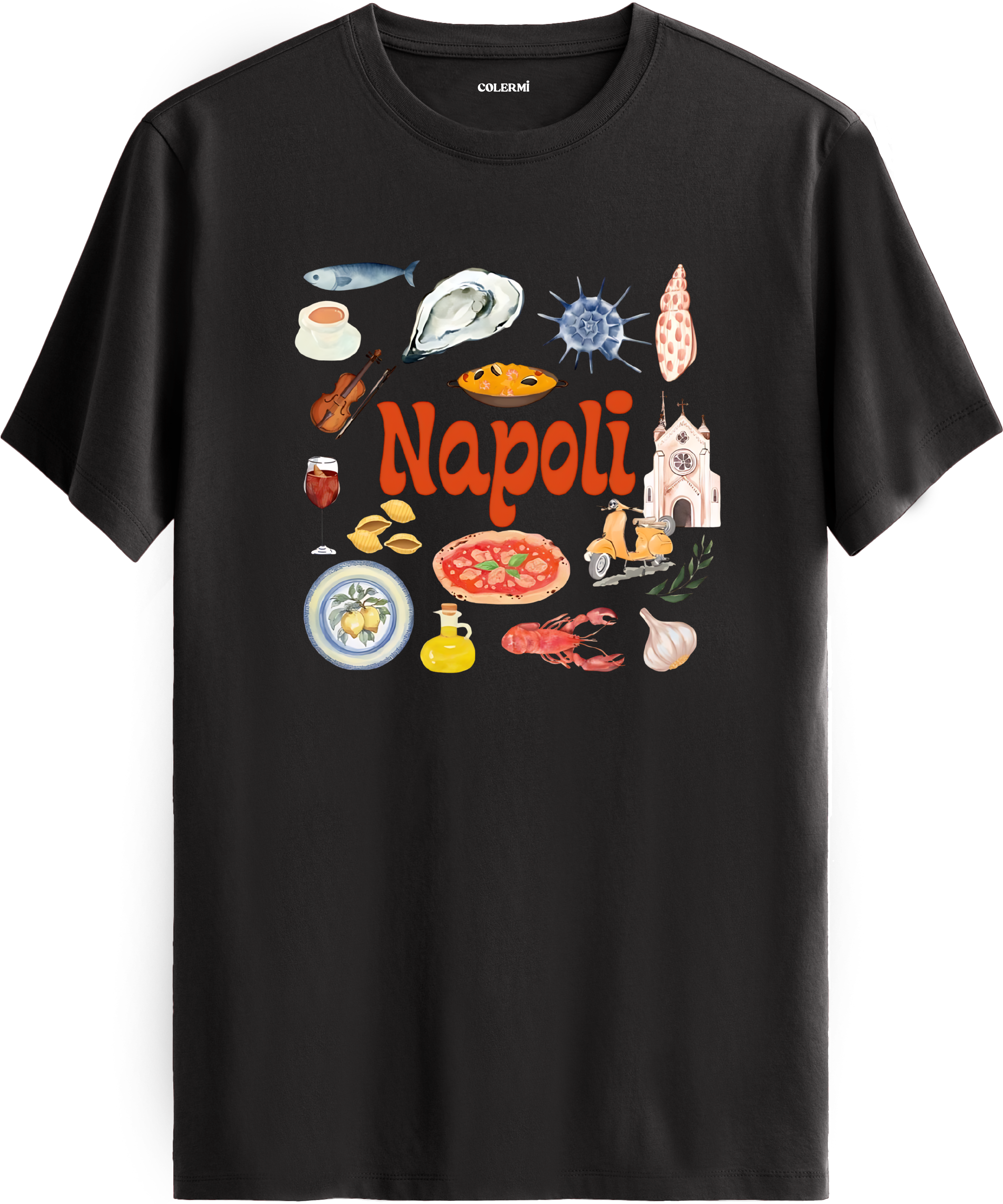 Napoli Baskılı Regular Tişört