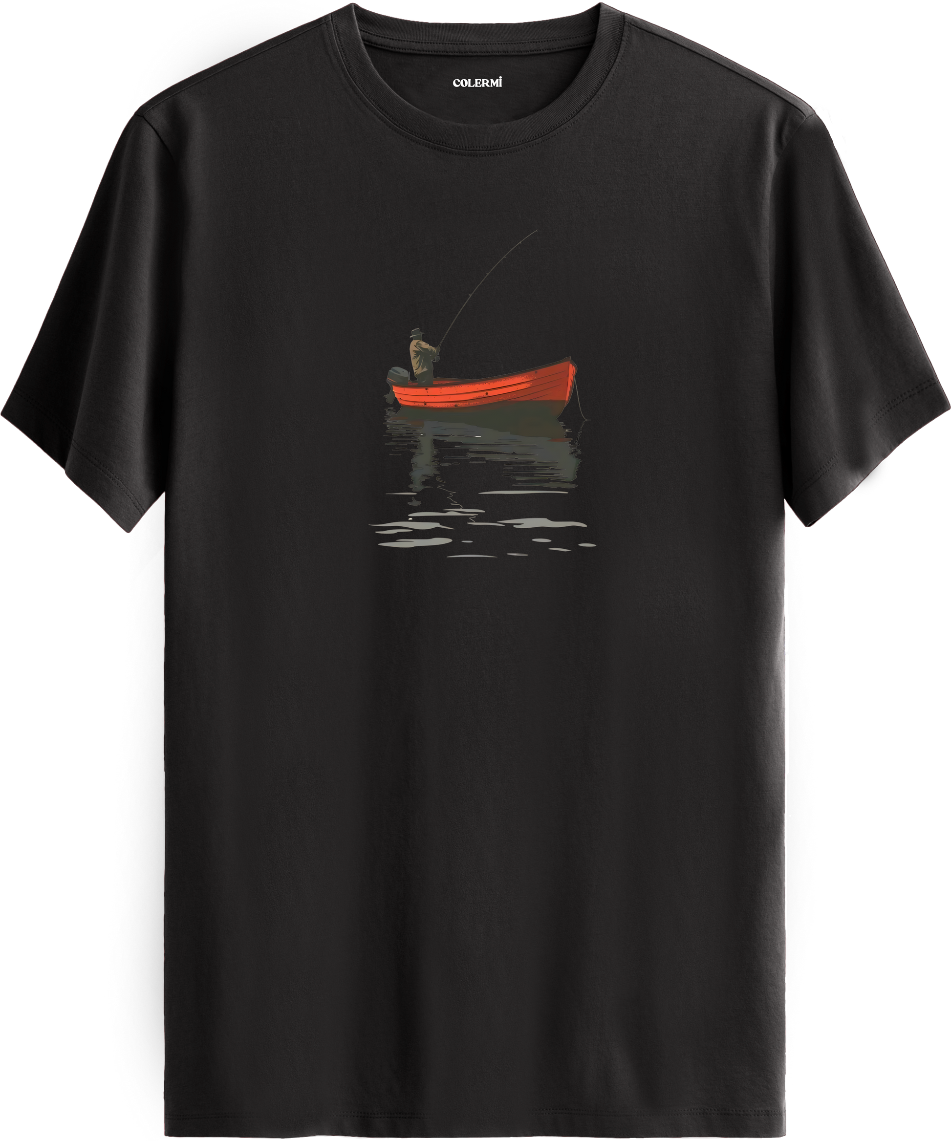 Fisherman Boat Baskılı Tişört detay | Colermi