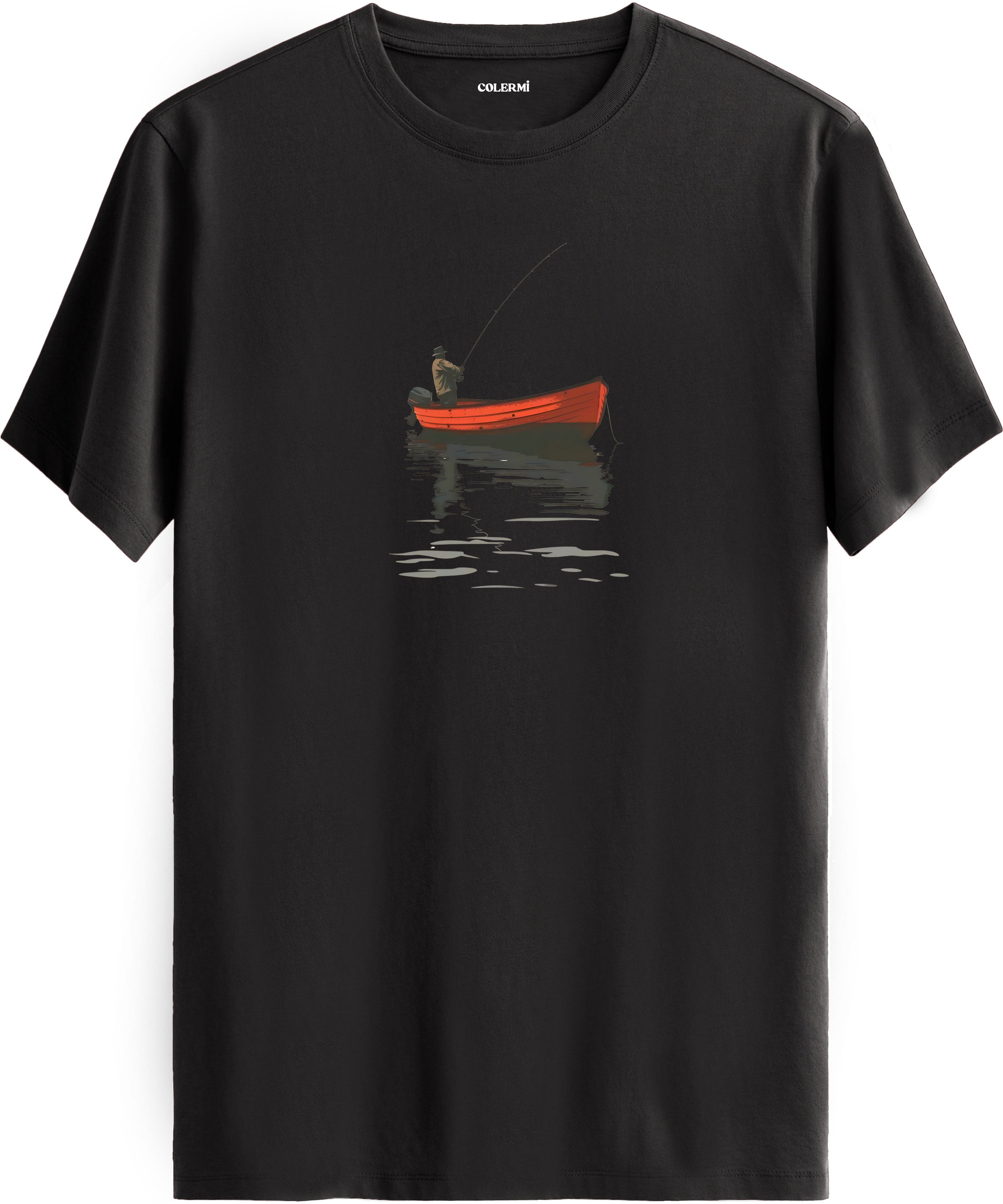 Fisherman Boat Baskılı Tişört detay | Colermi