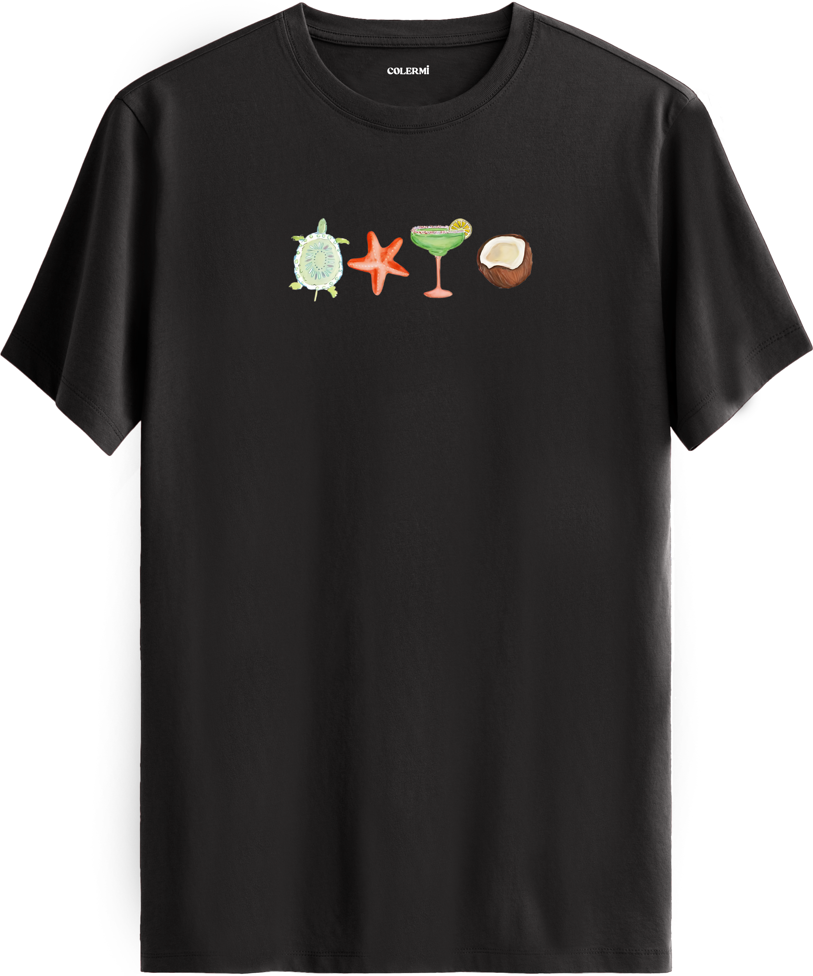 Tropical Icons Baskılı Regular Tişört