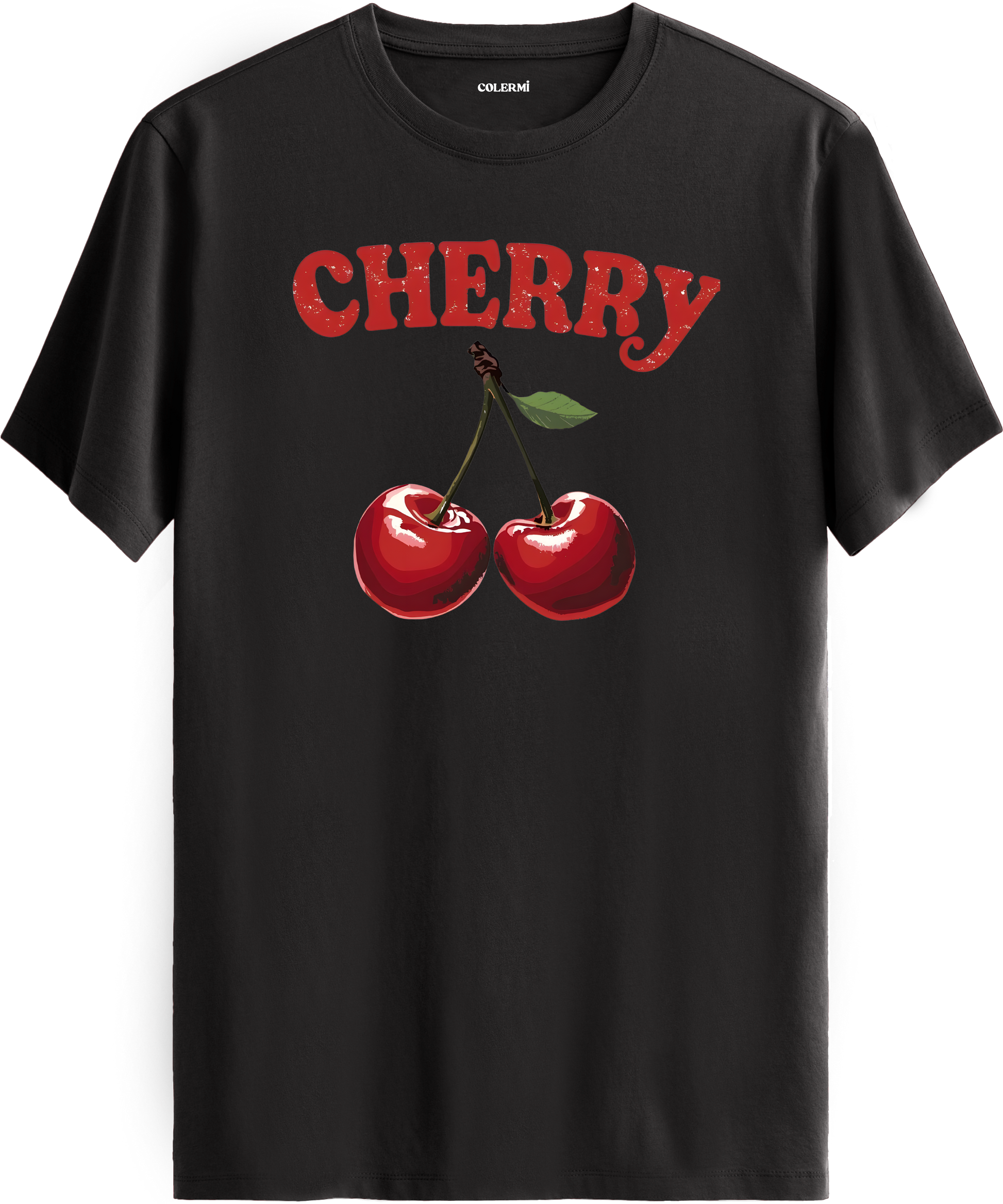 Cherry Baskılı Tişört detay | Colermi