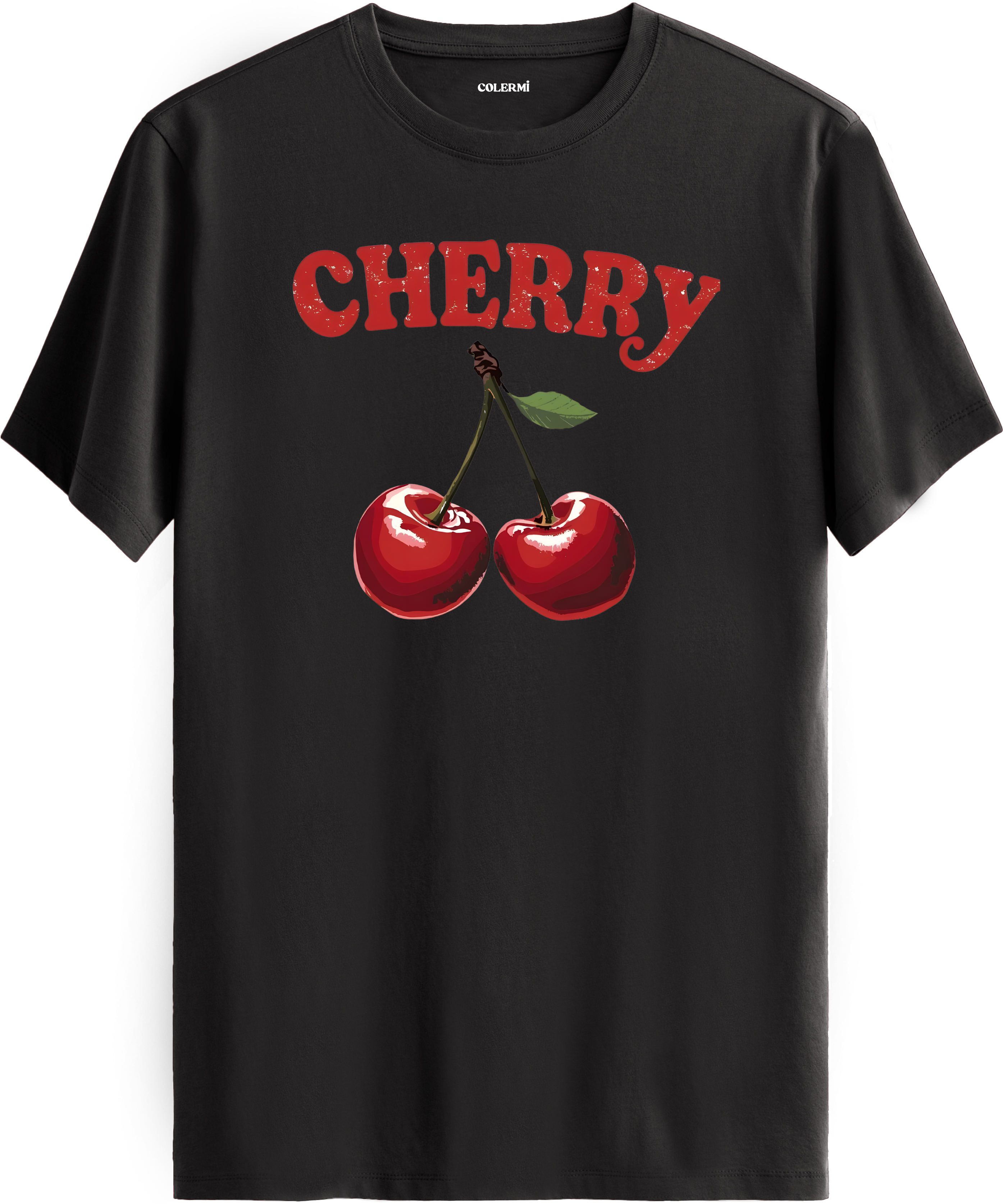 Cherry Baskılı Tişört detay | Colermi